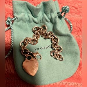 Tiffany & Co. Silver Heart Bracelet 7.5 inch